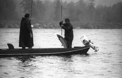 Landskap med person(er).