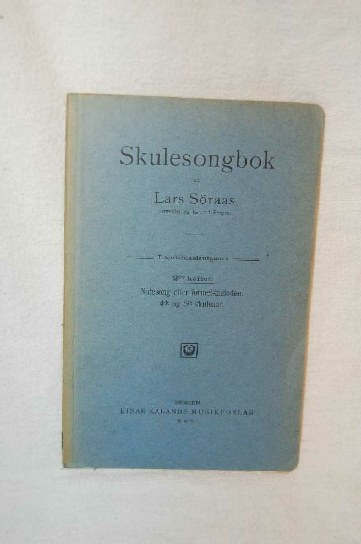 Bok "Sangbok for skoler, 2. hefte", 4. og 5. klasse 1918