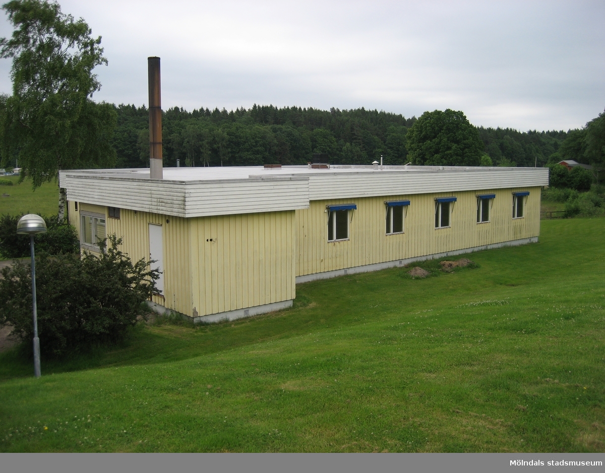 Sörängen, en byggnad tillhörande SiS ungdomshem Fagared i Lindome. Fastighetsbeteckning är Fagered 3:1. Fotografi taget den 29 juni 2012. Byggnadsdokumentation inför rivning.