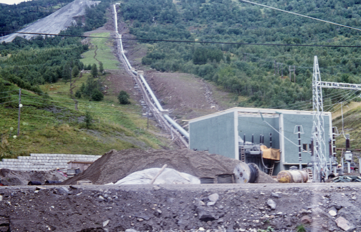 Bjerka kraftverk, august 1971.