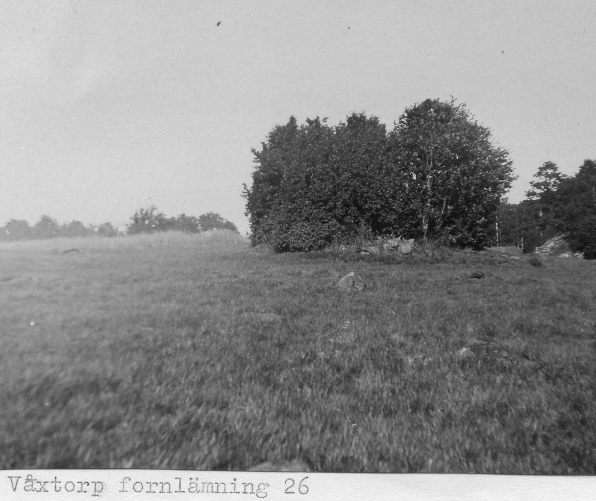 Våxtorp fornlämning 26. Foto taget 27/8 1929.