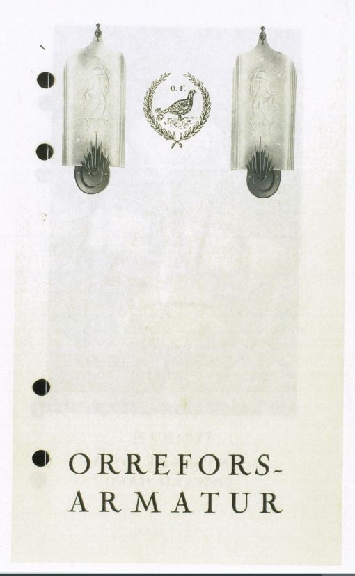 Priskurant belysning Orrefors glasbruk 1920-tal: "Orrefors-Armatur"
Nedladdningsbar under "Länkade filer".