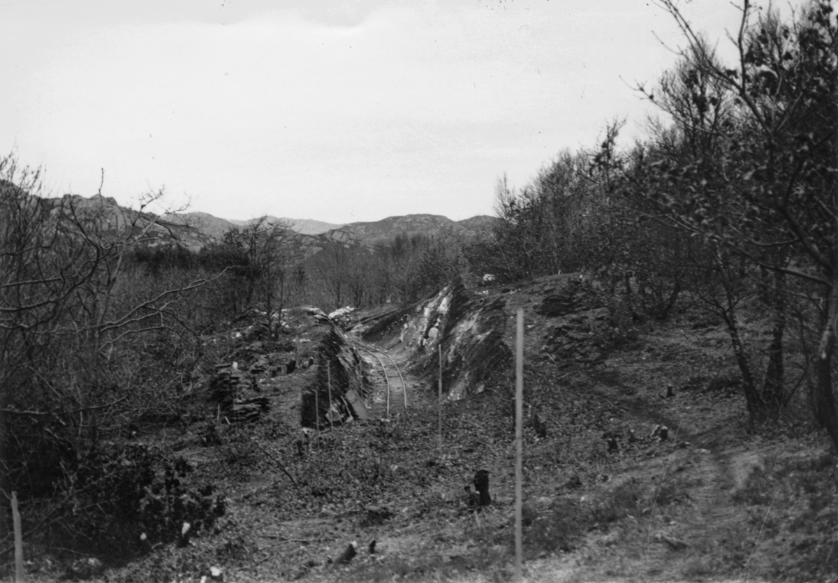 Ny rikvei ved Hellvik, 12. mars 1939.