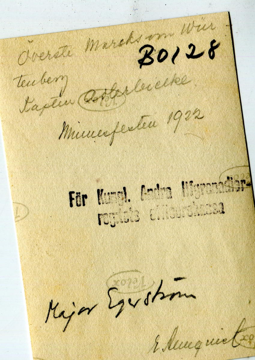 Minnesfesten 1922.(deltagare se bild 2).
