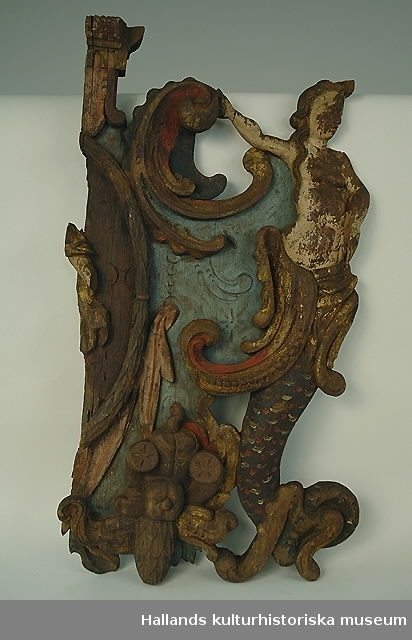 Fragment av vinge till altaruppsats. Årtal: 1600-talets förra del.
