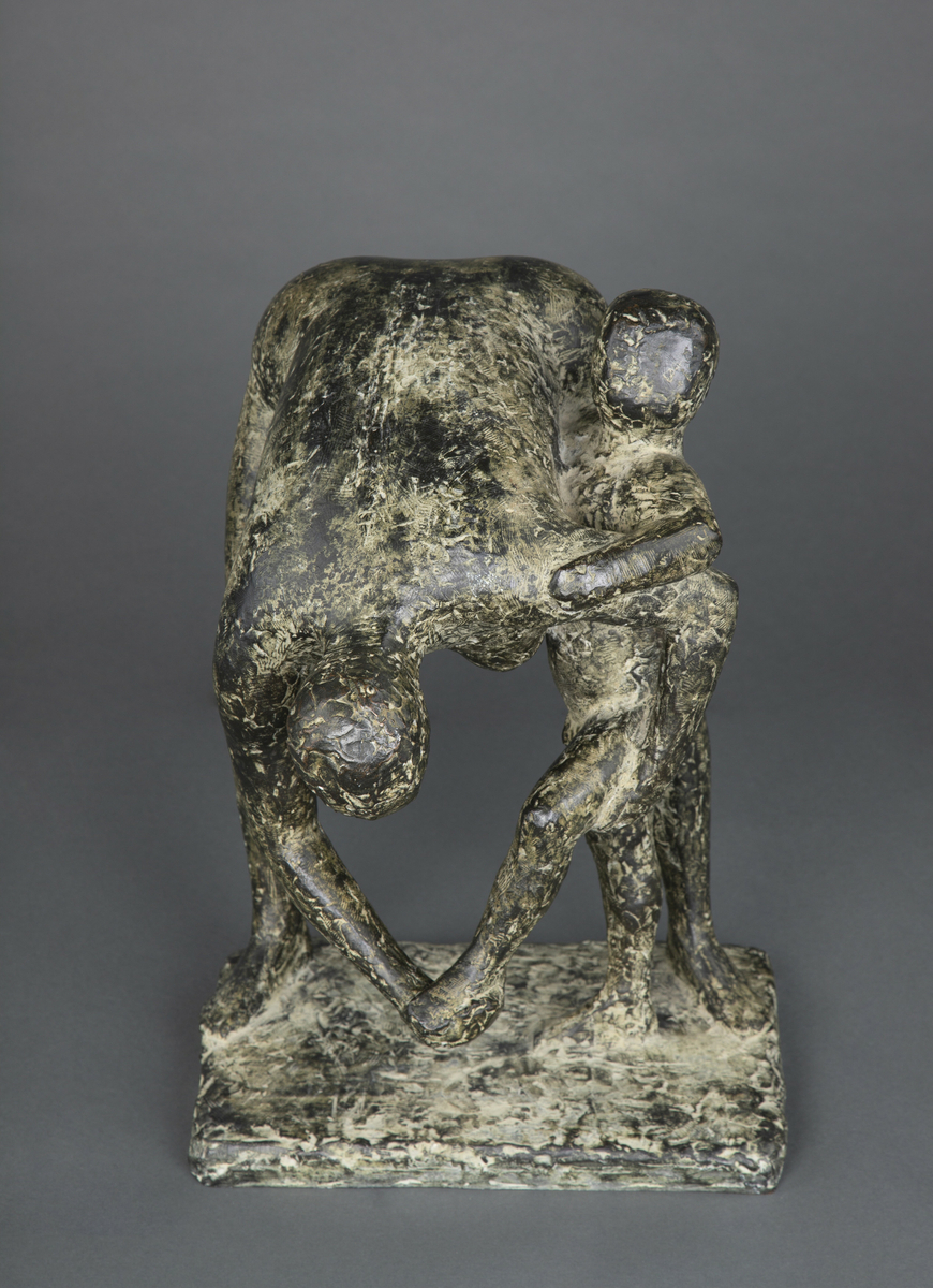 Kvinde med dreng [Bronseskulptur]