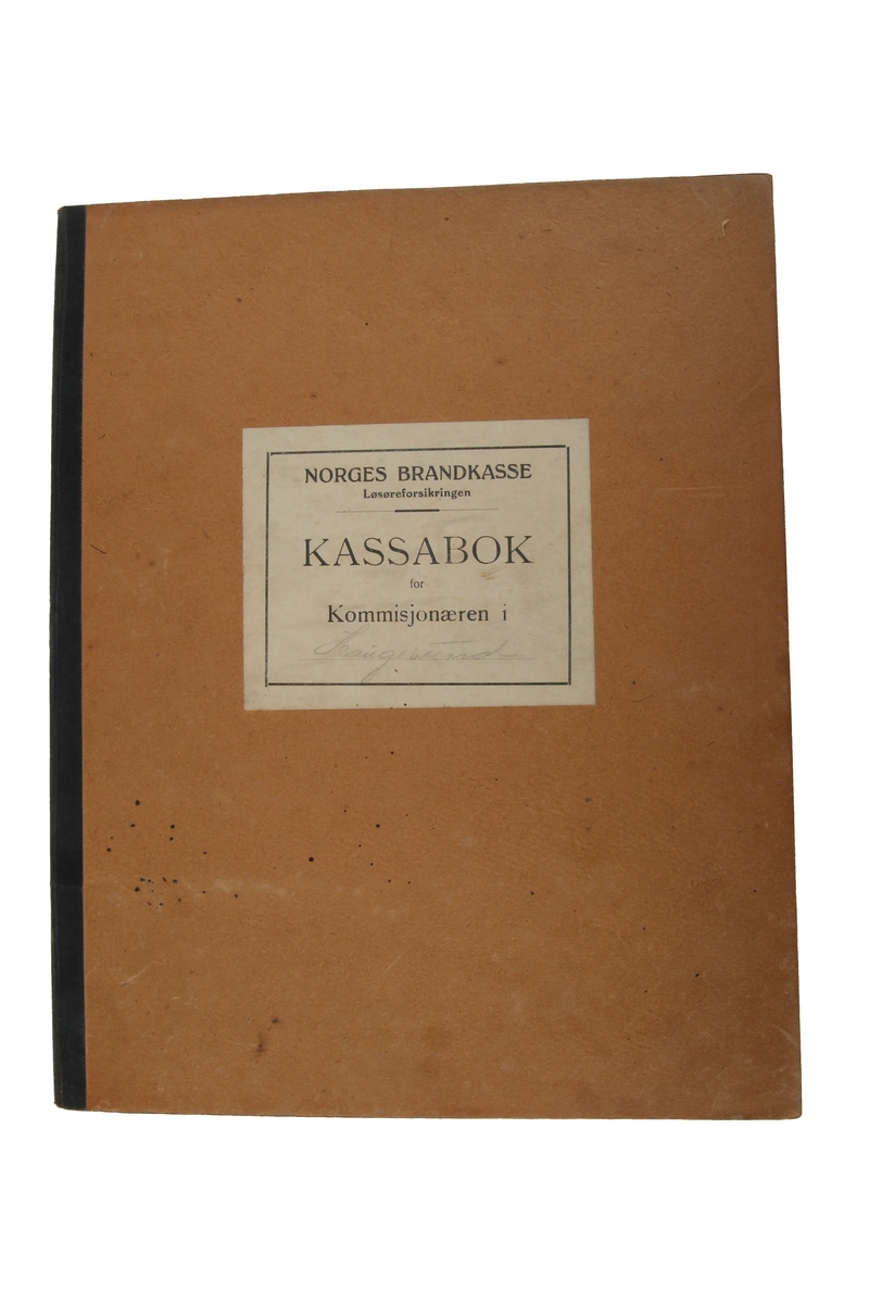 Kassabøker fra 1915 til 1937