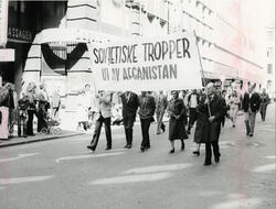 1. mai 1980, Oslo. Parole: Sovjetiske tropper ut av Afghanis