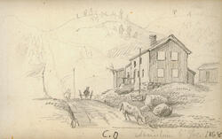 Maristuen 6. Juli 1868 [blyanttegning]