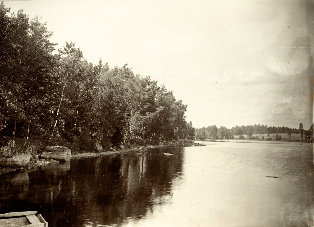 Standparti vid Helgasjön, nära Evedal. Växjö, ca. 1912.