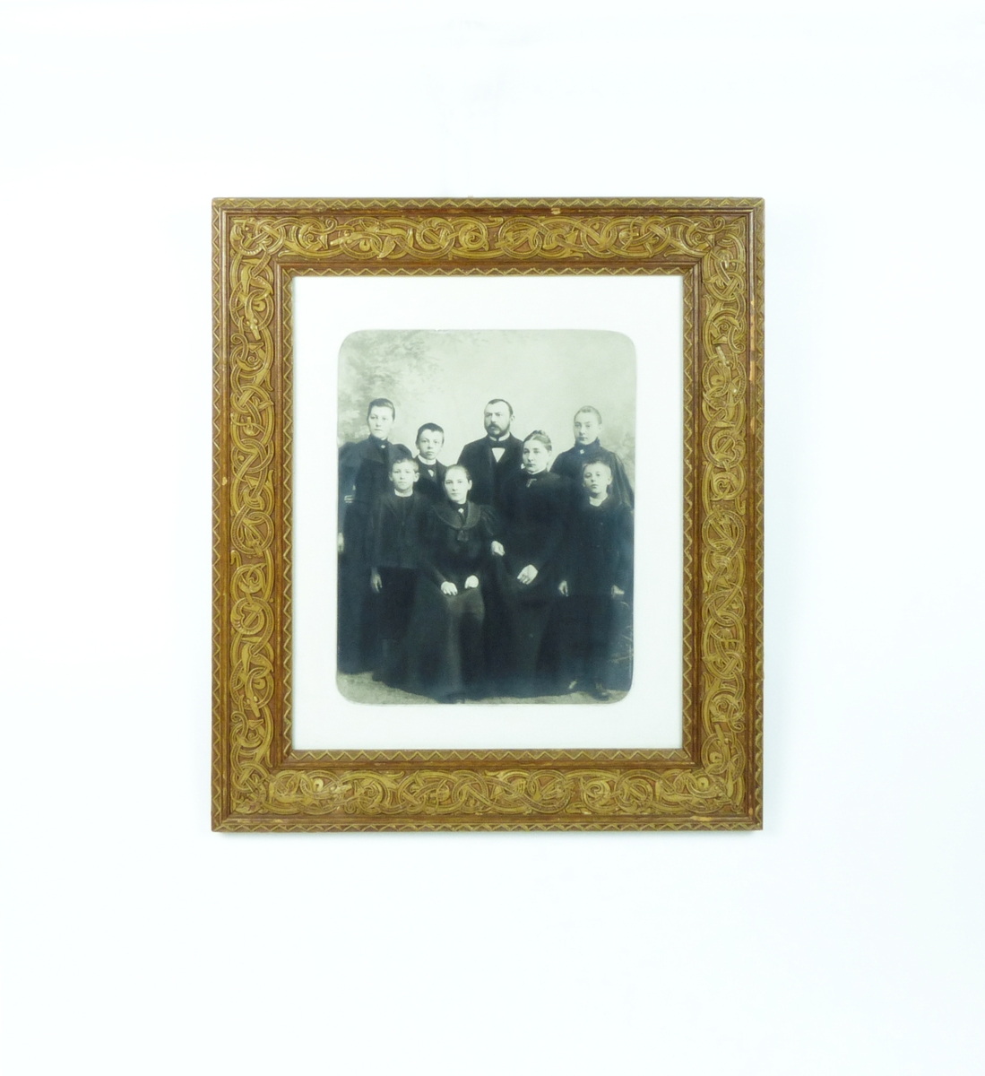 Förstorting av fotografi av familjen Svahn, cirka 1902 eller 1915