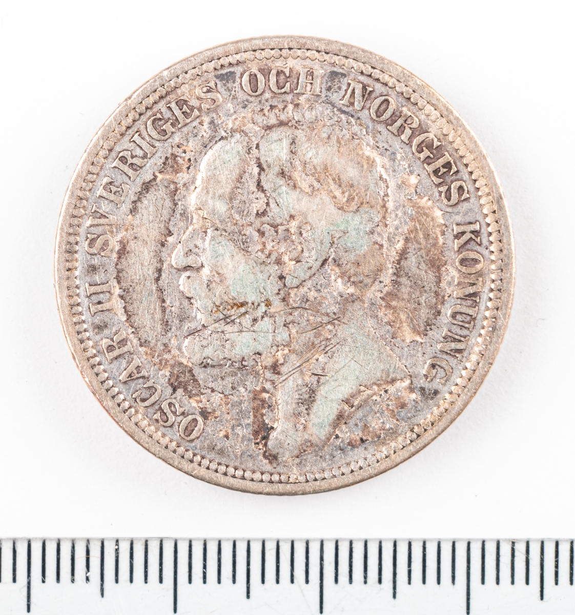 Mynt, Sverige, 2 kronor, 1892.