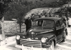 Åpningen av Tana bru sommeren i august 1948. Fylkesmann Pede