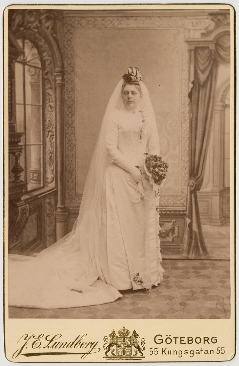 Brudkort. Davida Nylander 1891.