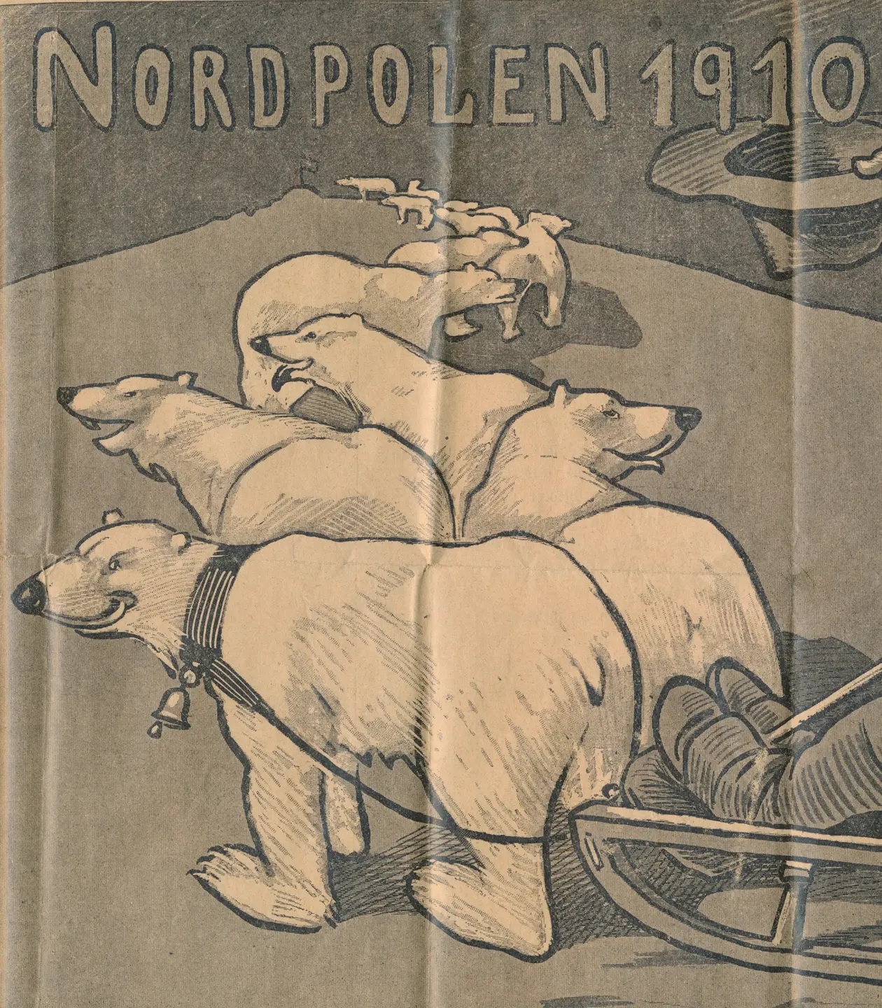Utklipp av tegning hentet fra tidsskriftet "Vikingen" 2.11.1909