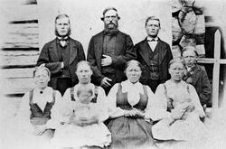 Familien på nordigard Andvord ca. 1872