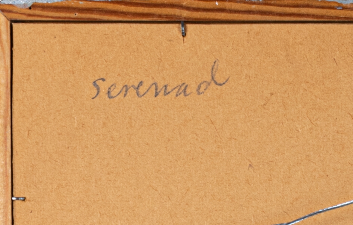 Olja på papper, "Serenad" av Charles Portin, 1950.