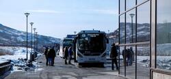 Narvik busstasjon ved Amfi.11. april 2015