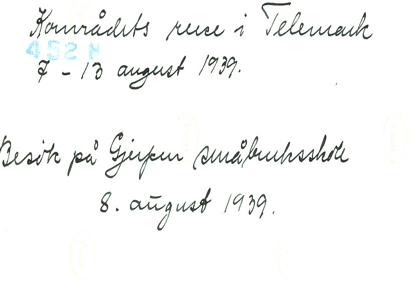 Kornrådets besøk på Gjerpen Småbruksskole 8. august 1939.