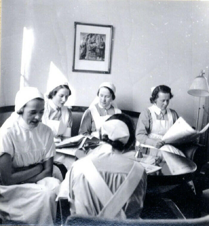 Sjuksköterskorna tar rast