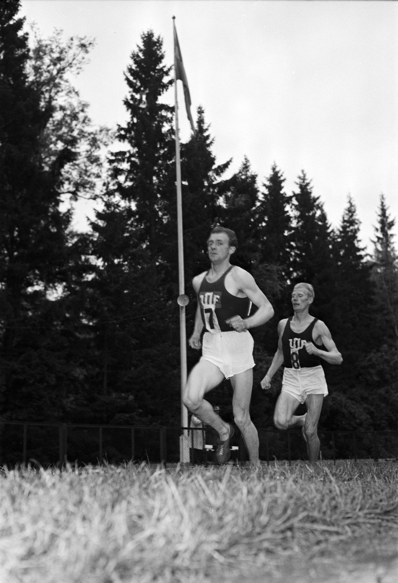 Bertil Albertsson, 10000 svenskt rekord, Uppsala 1951 Upplandsmuseet