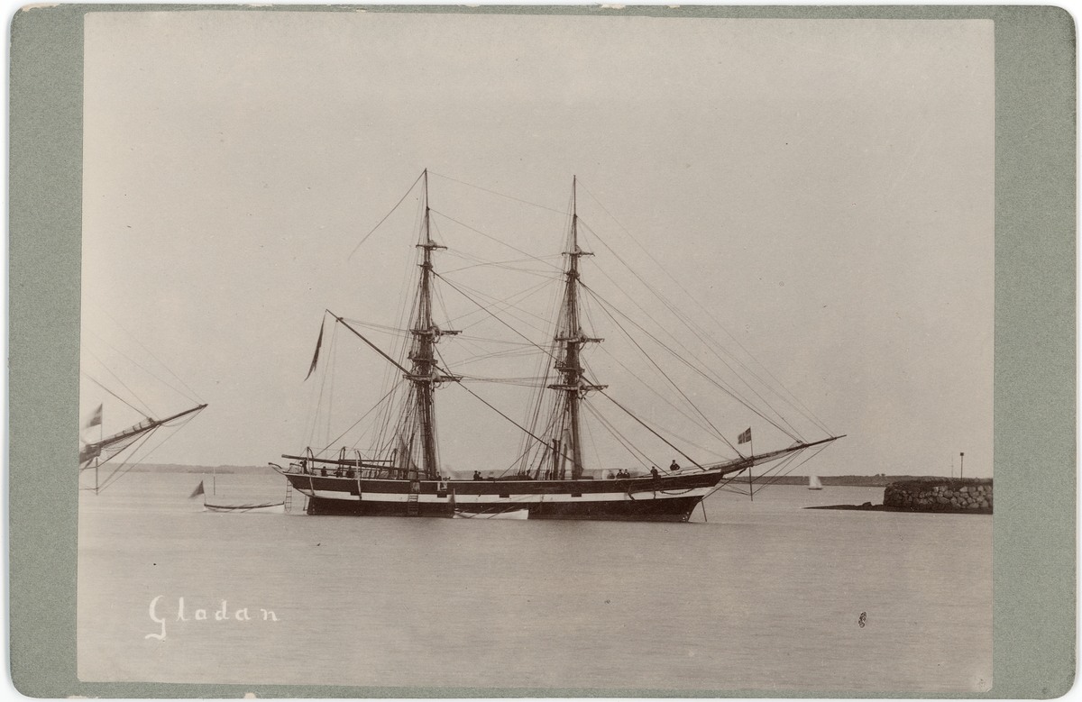 Kabinettsfotografi - skeppet Gladan, Karlskrona
