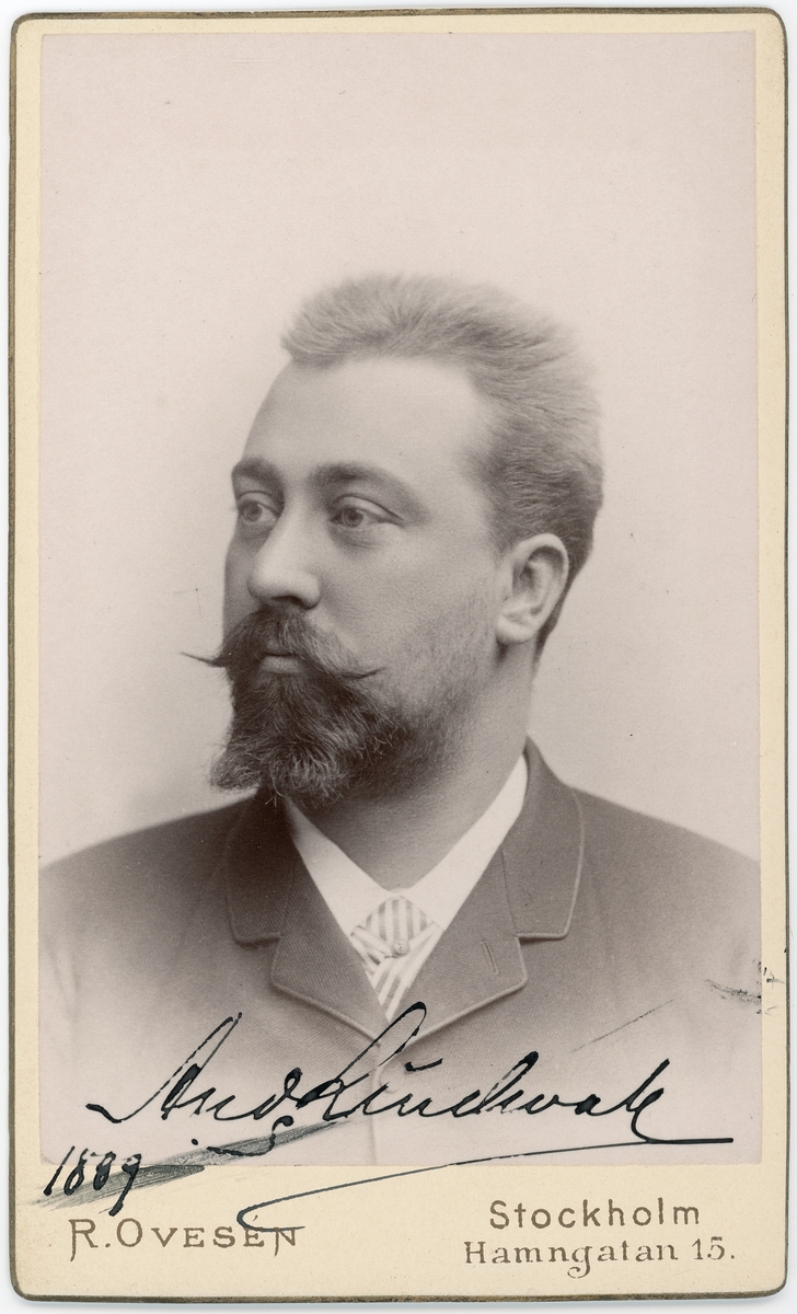 Kabinettsfotografi - man, Stockholm 1889
