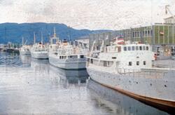 Fosenbåter til kai i Trondheim