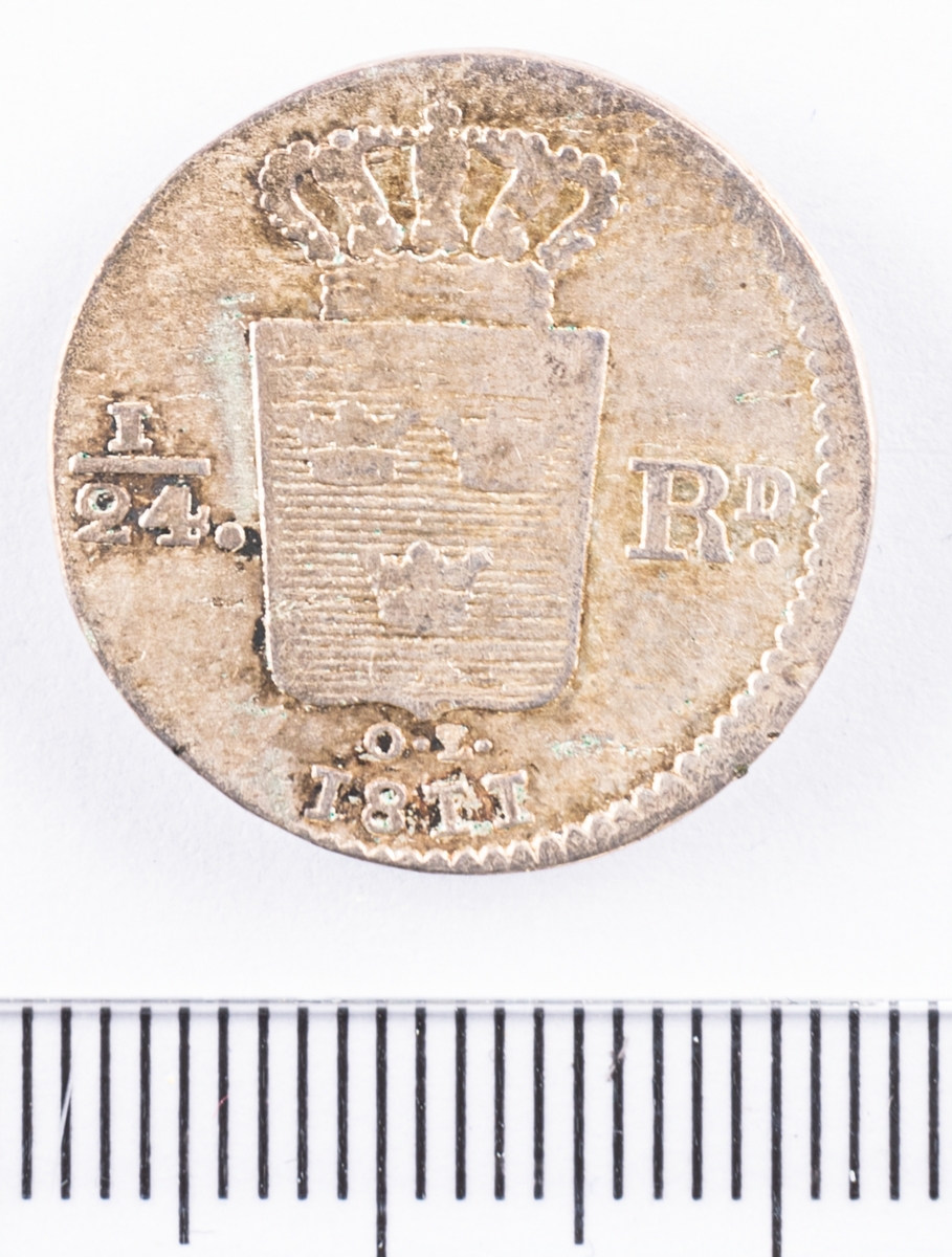 Mynt, Sverige, 1/24 riksdaler, 1811.