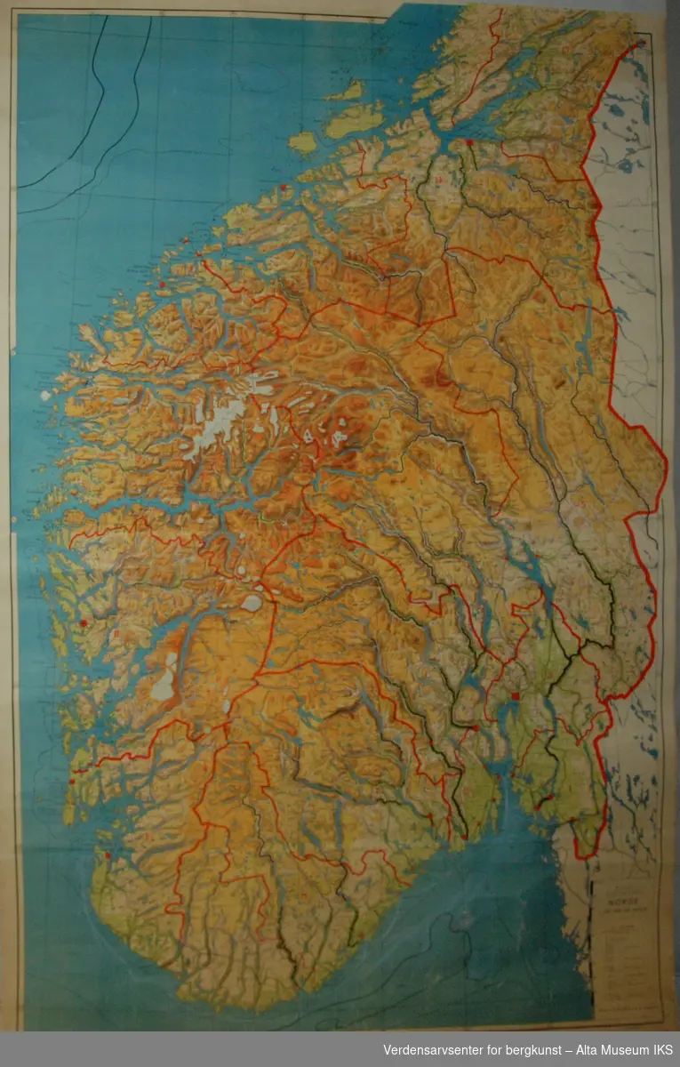 Kart over det sørlige Norge
