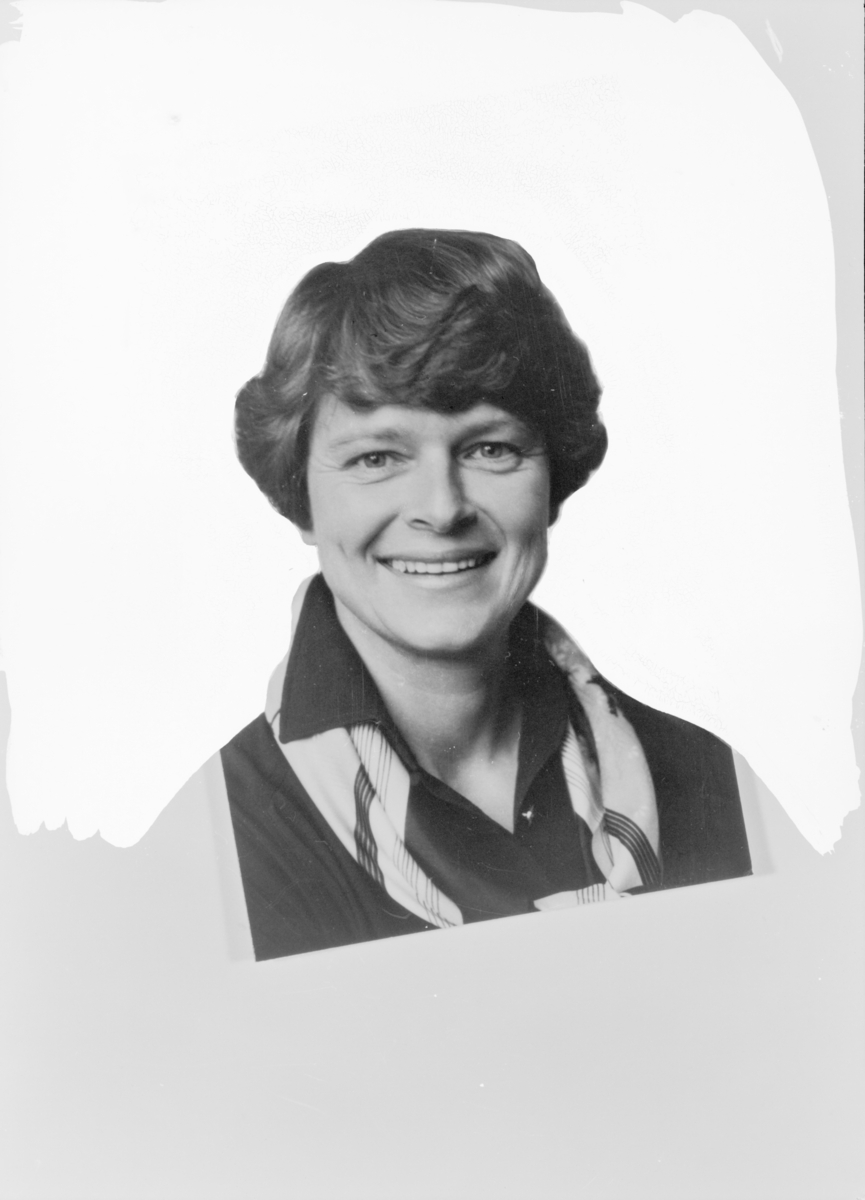 Portrettfoto av Gro Harlem Brundtland, sannsynligvis i perioden da hun var miljøvernminister 1974–1979.