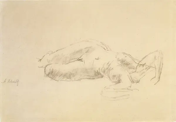 Kvinnelig akt [Tegning]