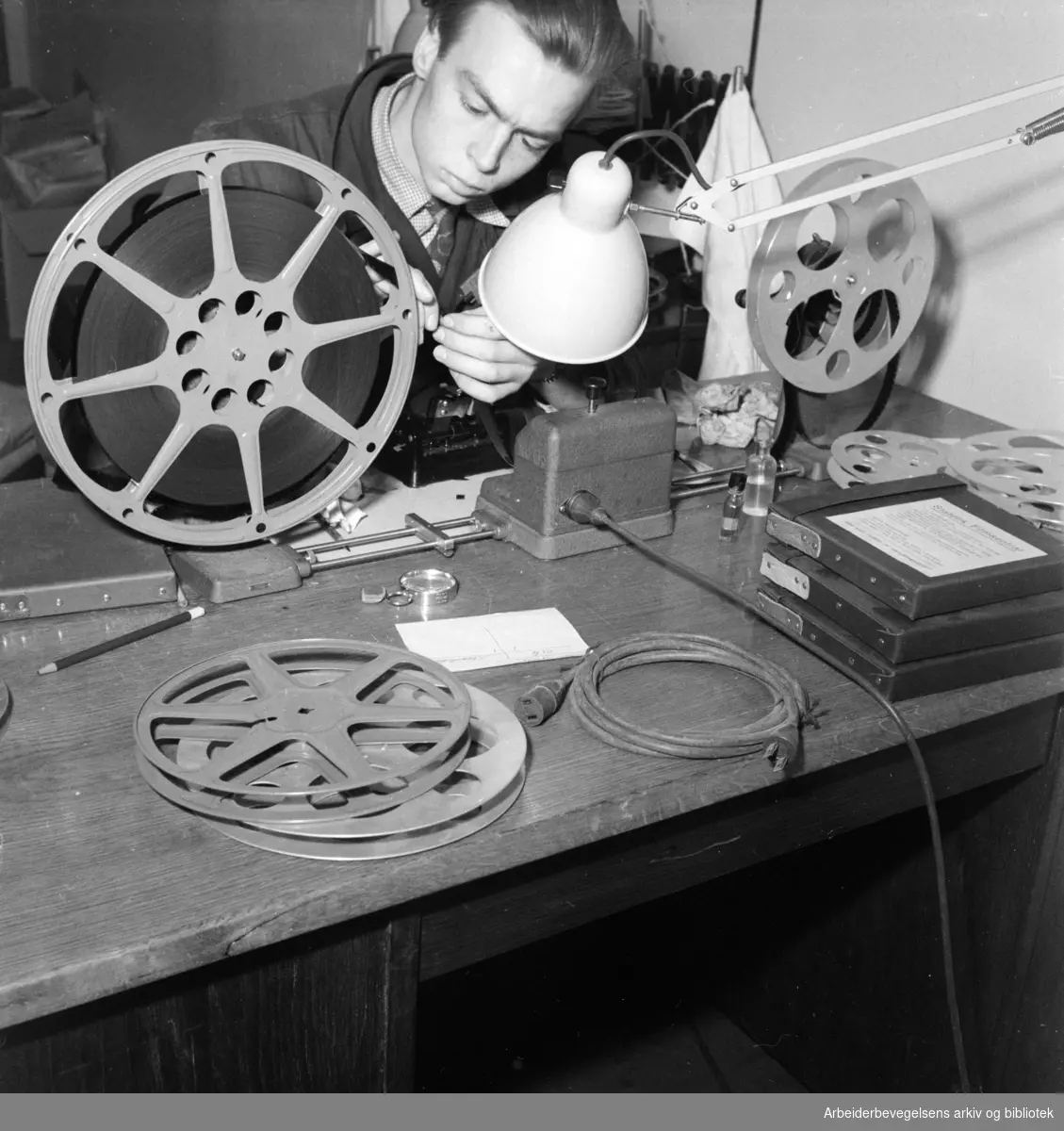 Statens Filmsentral på Victoria Terrasse. Januar 1951