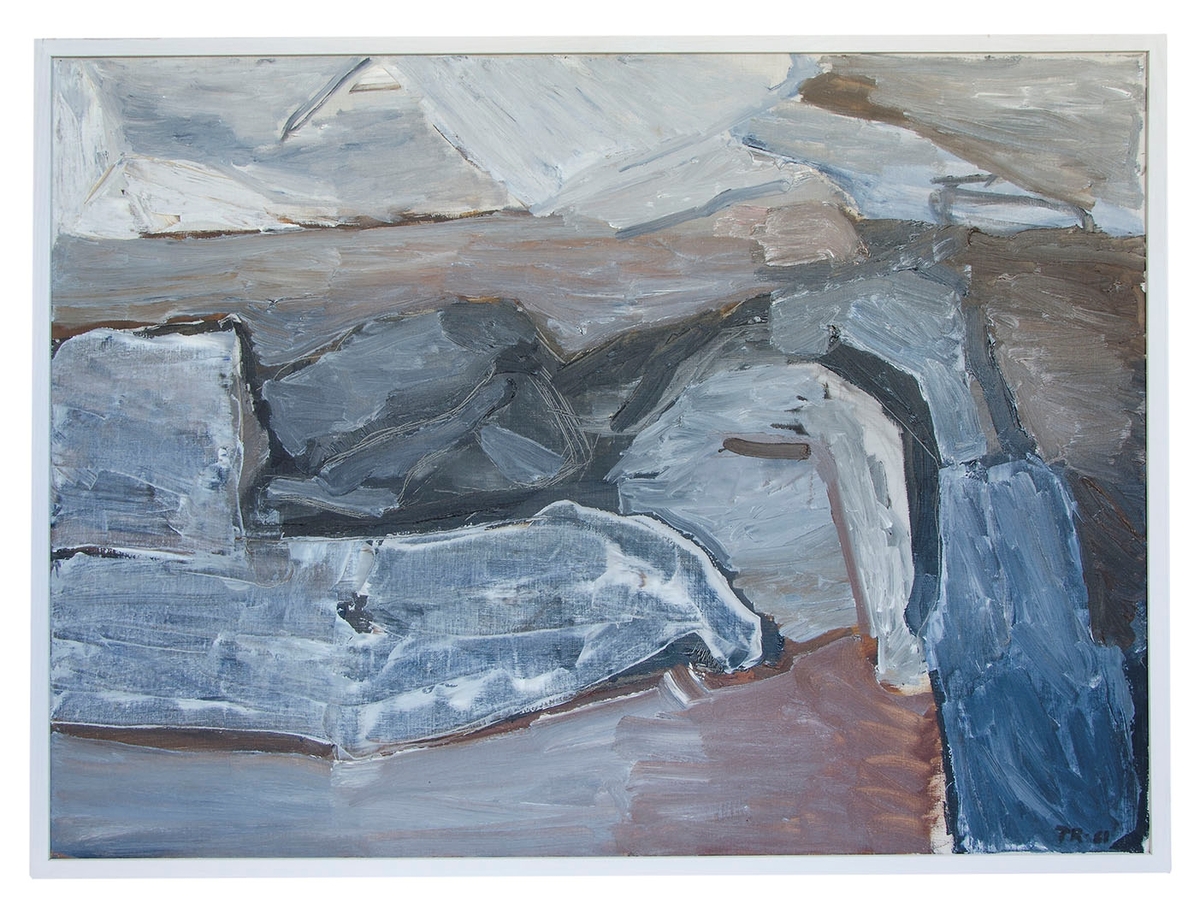 Oljemålning av Torsten Renqvist (1924-2007), "Utan titel", 1961 .