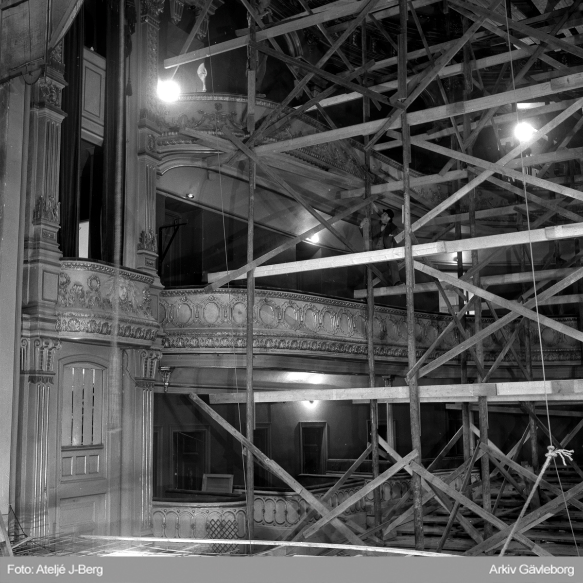 Ombyggnad av Gävle teater, 1956.