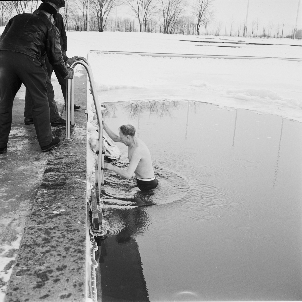 Vinterbadare, Fyrisbadet, Uppsala 1962