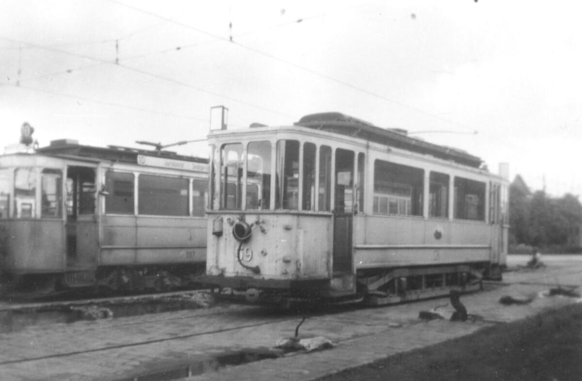 Oslo Sporveier nr. 59 fra SS-vogn fotografert i München. Vogn var offisielt utelid til sporveien i München 1943 - 1945.

