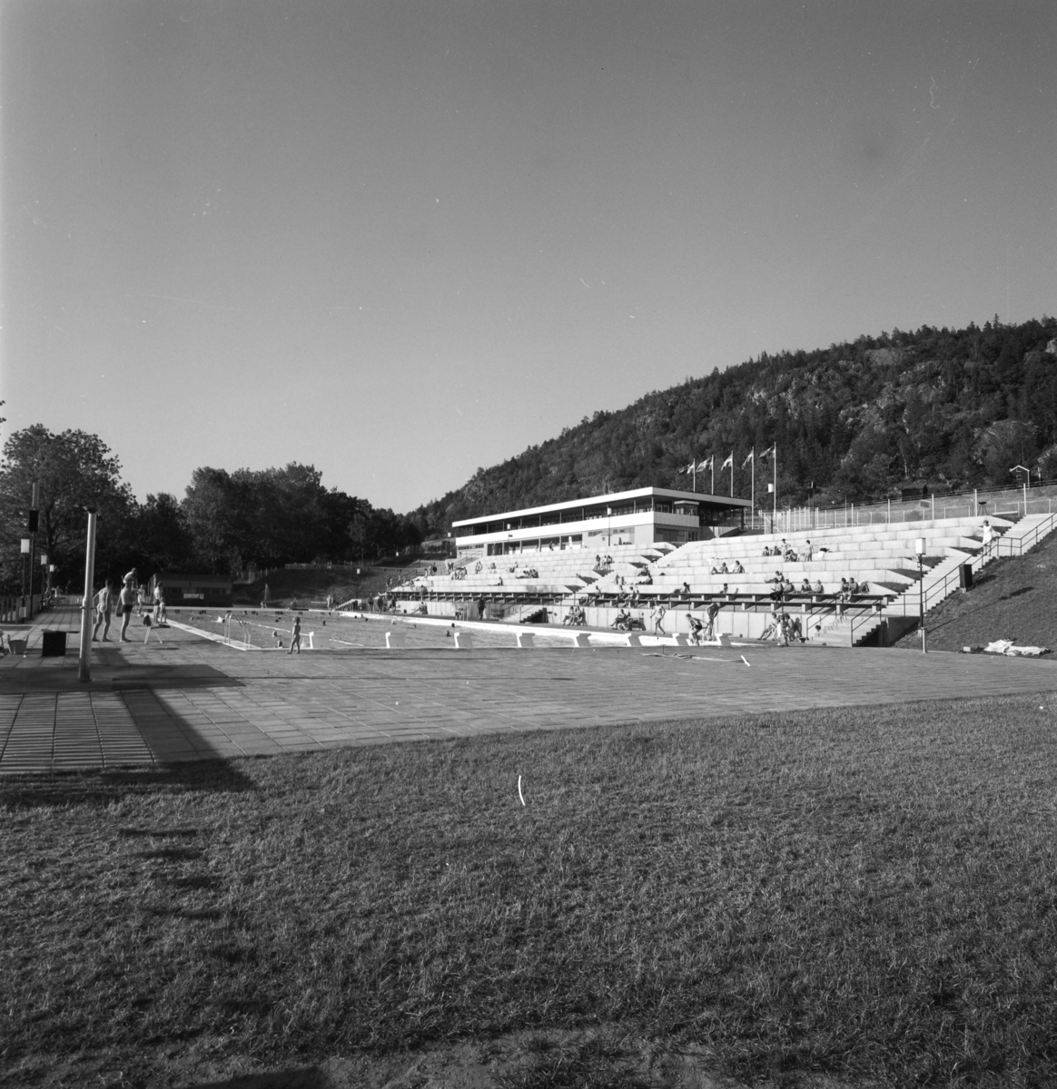 Brunstorpsbadet i Huskvarna, 1970talet. Jönköpings läns museum