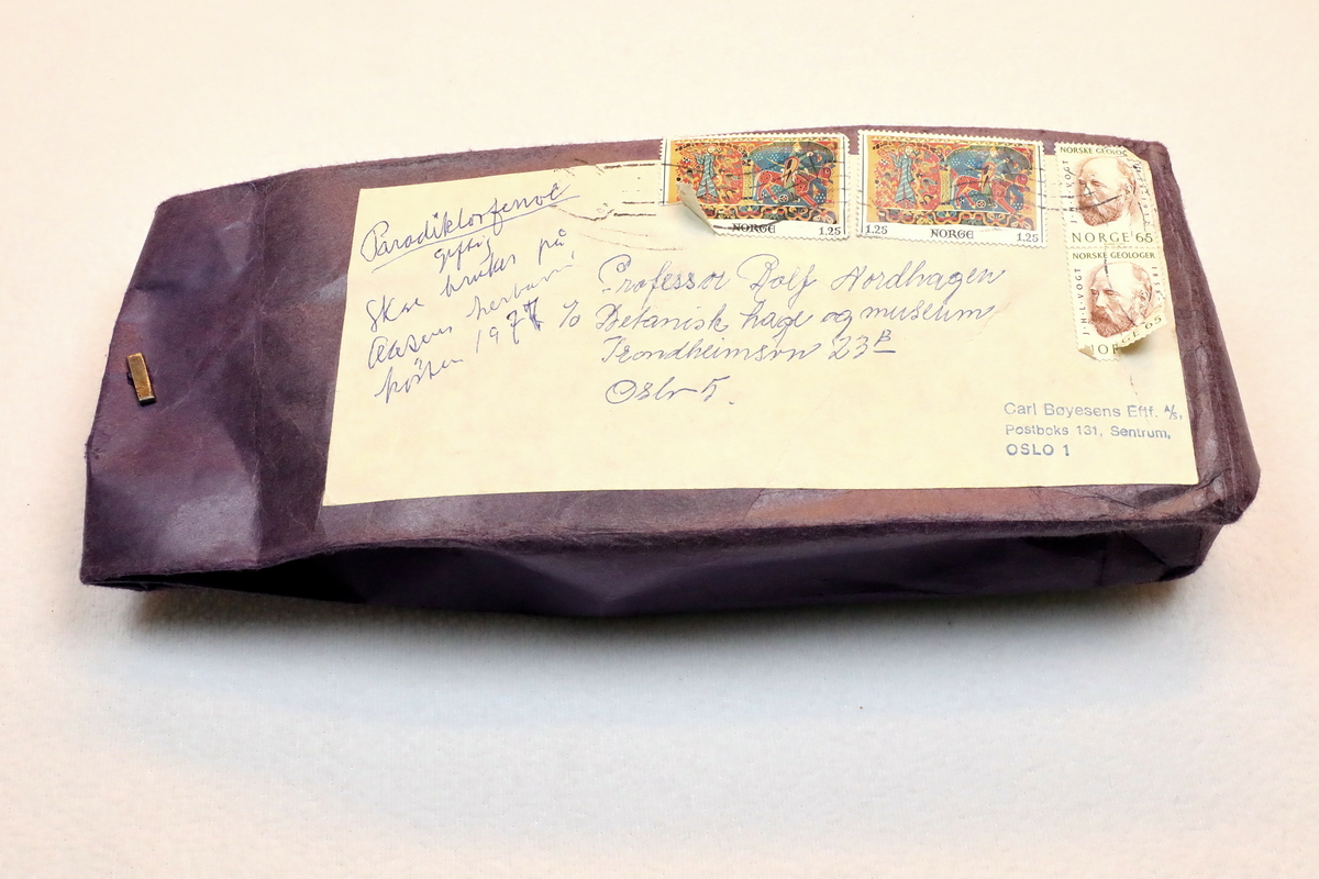 Konvolutt til professor Rolf Nordhagen Nynorsk kultursentrum