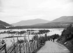 Kort: Ringebu 26/6  1899. Udsigt fra veien til kirken over V