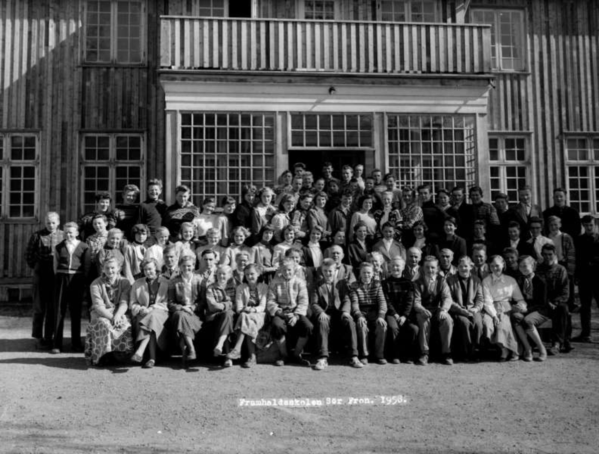 Sør-Fron framhaldsskole. 1958 