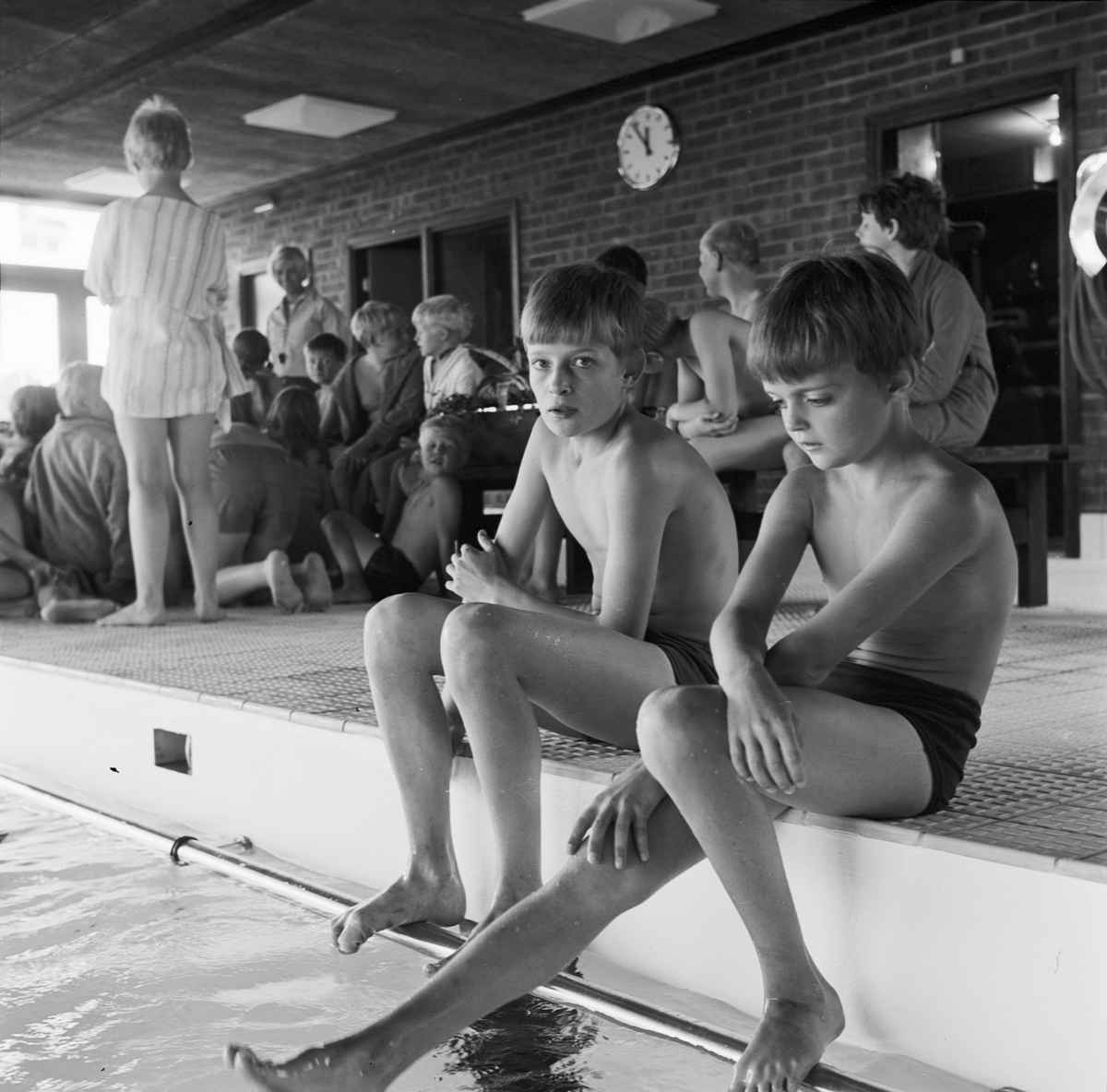 Simskola på Vendelbadet, Uppland 1969