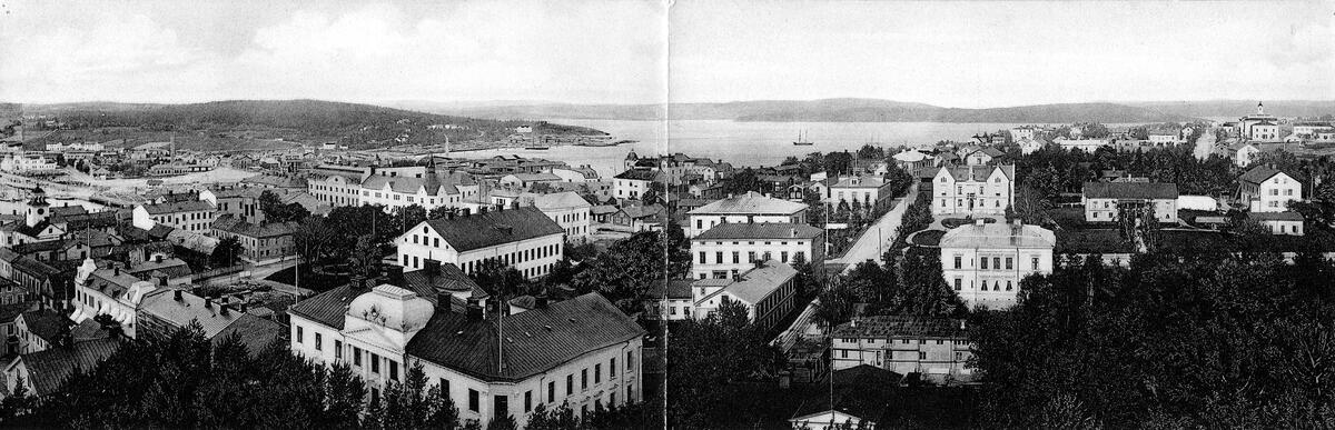 Panoramabild över Härnösand.