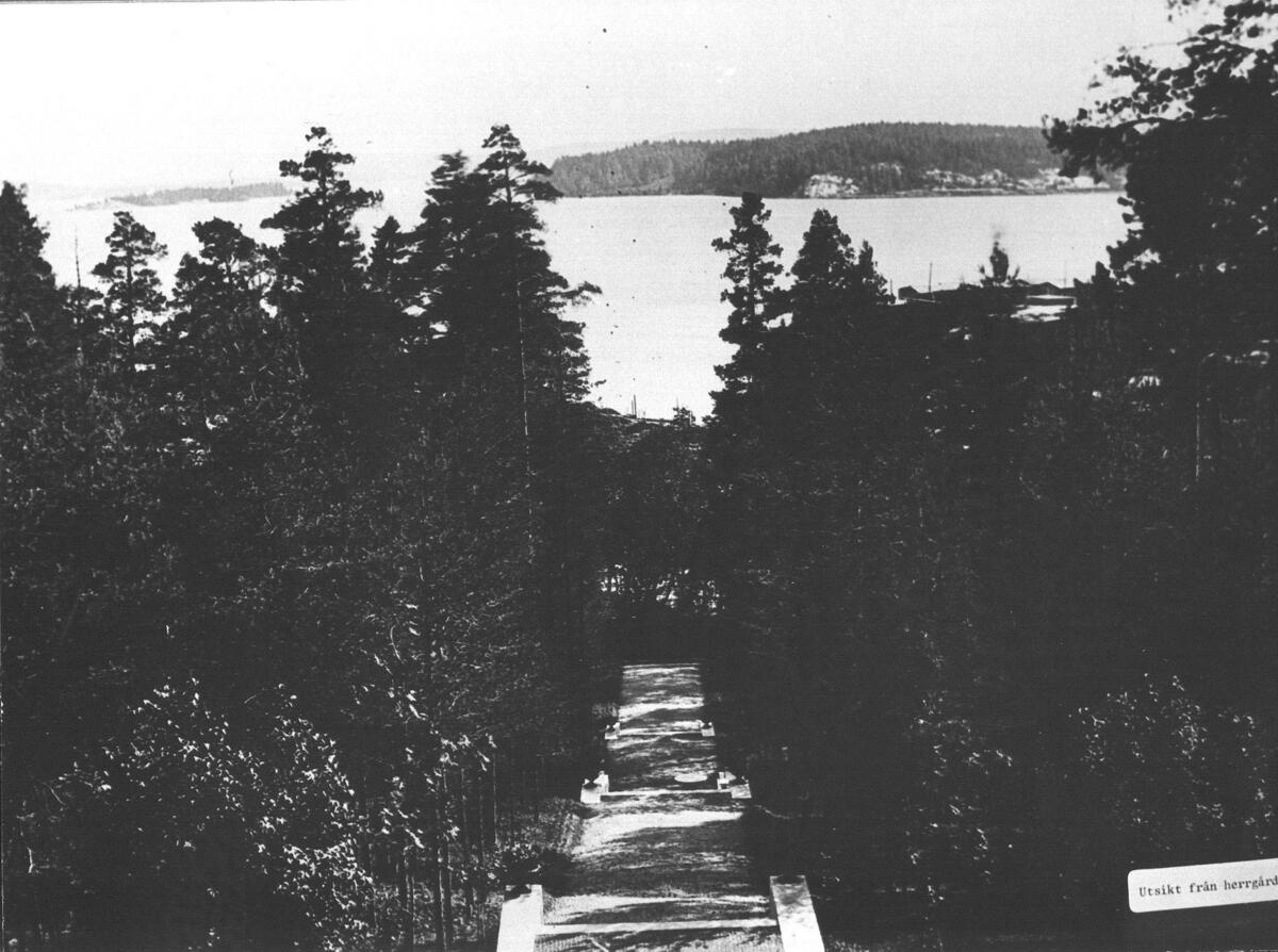 Sandö Glasbruk. Utsikt från herrgården - Västernorrlands museum ...