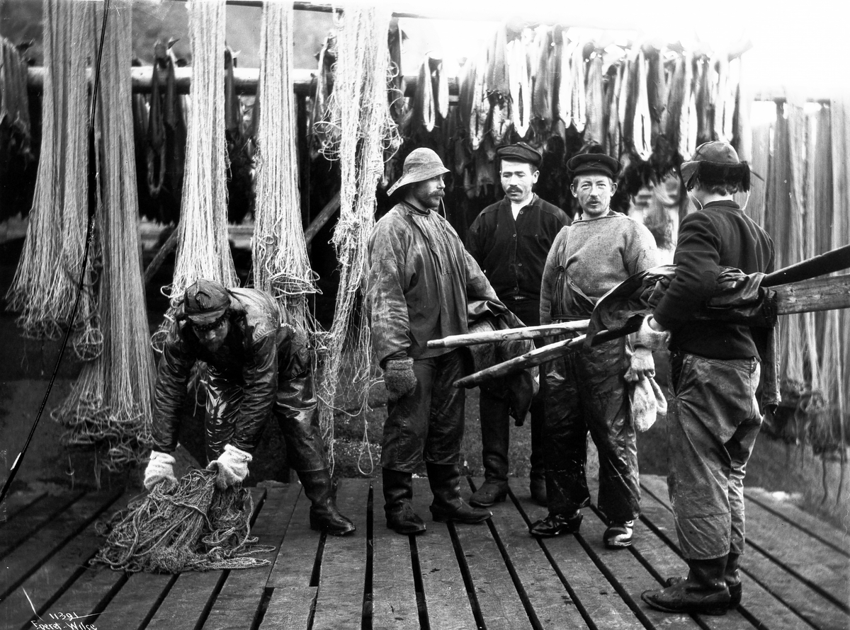 Svolvær - gruppe fiskere 10/3 1910