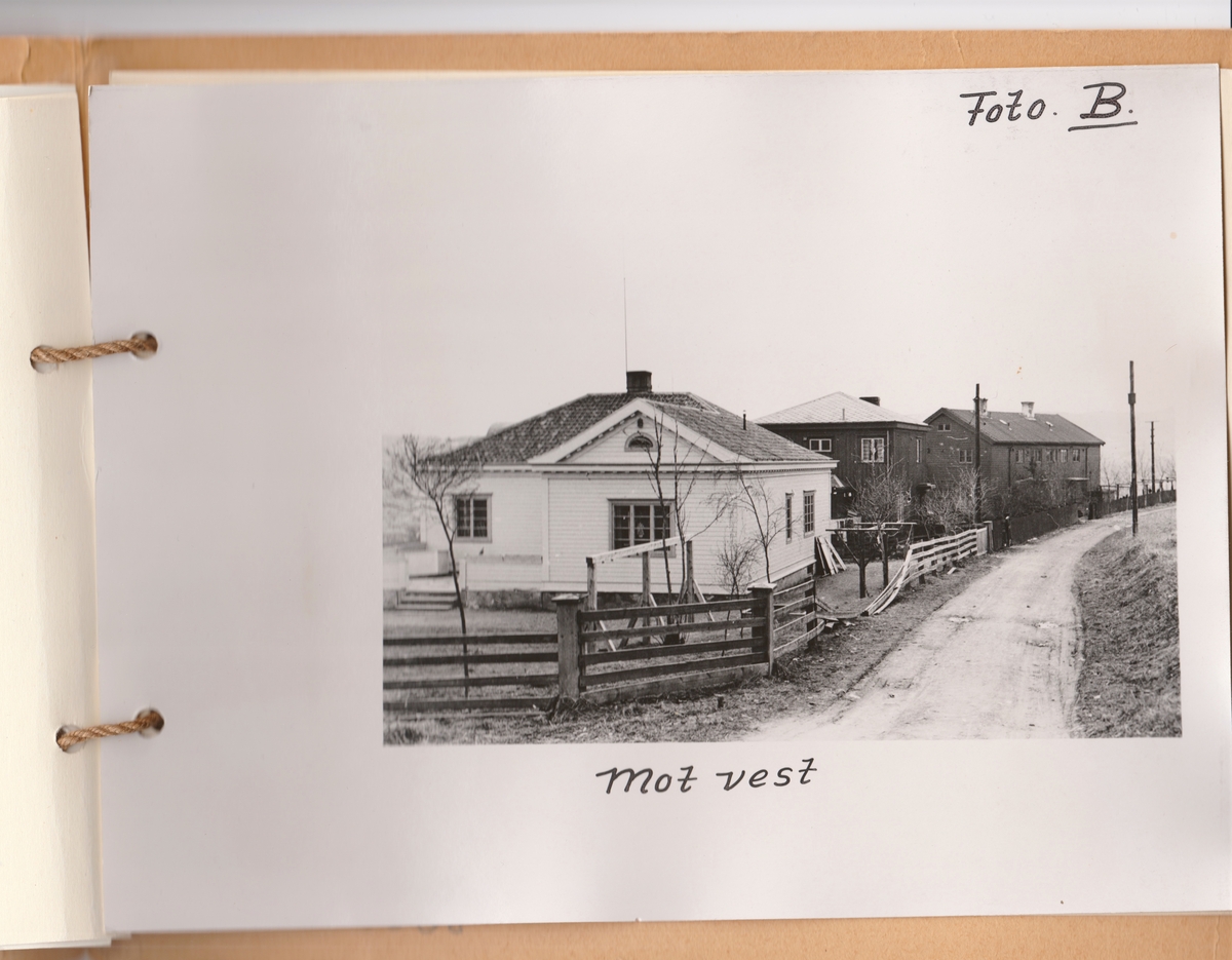 Skisser av Jonsvannsveien 46, inneholder også foto av Bandeklosteret. 7 stk situasjonsplaner. Skissene er heftet sammen.