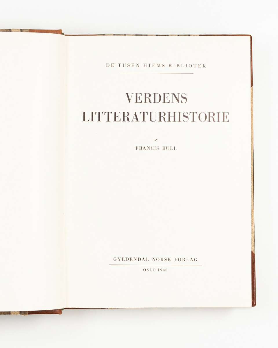 Bull, F.: Verdens litteraturhistorie - Nynorsk kultursentrum ...