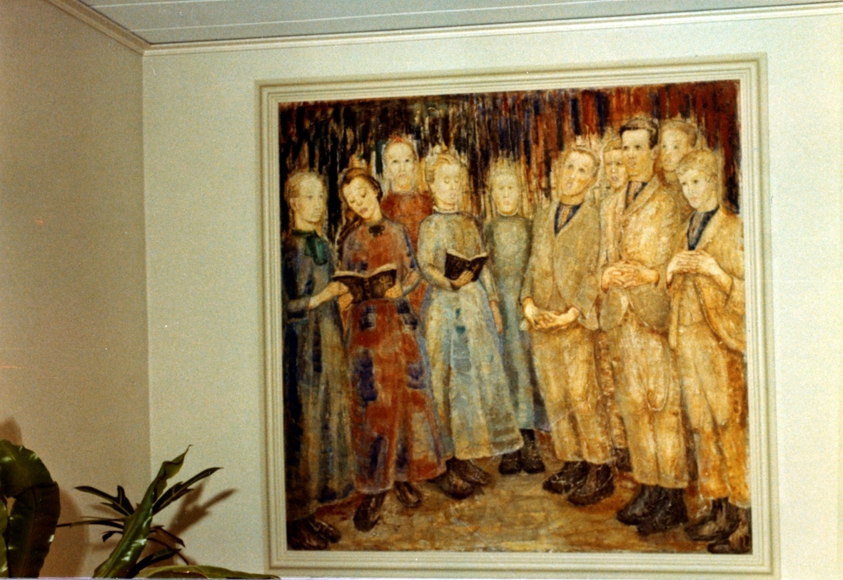 Sockenstugan med målningar av Elisabeth Bergstrand-Poulsen.