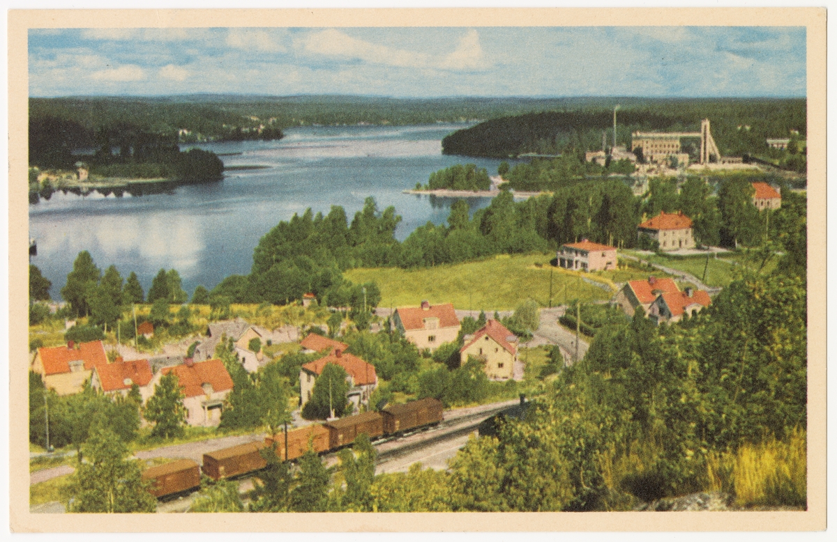 Vy över Bengtsfors. Utsikt från Majberget