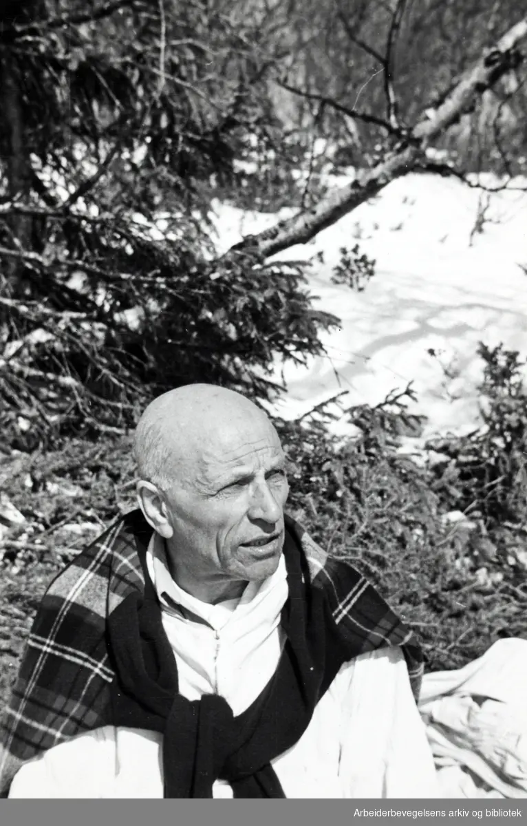 Martin Tranmæl, påsken 1957.